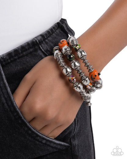 Speckled Spook - Multi - Coil Bracelet - Paparazzi Accessories