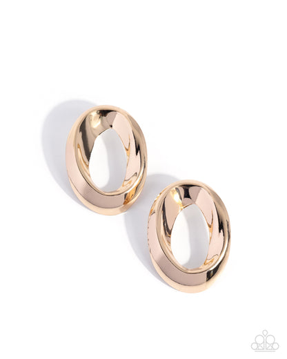 Adorable Announcement - Gold Earrings - Paparazzi Accessories