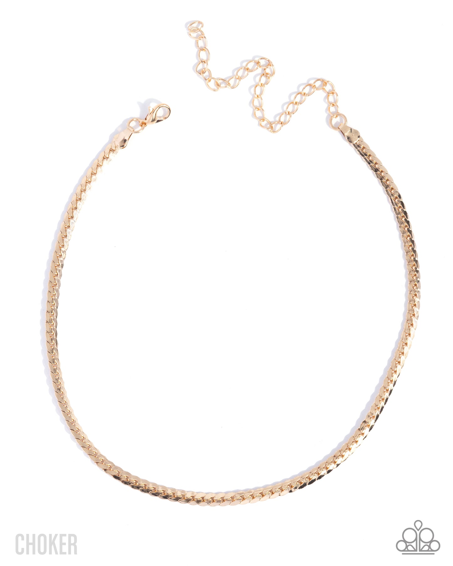 Crowning Challenge - Gold Curb Chain Choker Necklace - Paparazzi Accessories