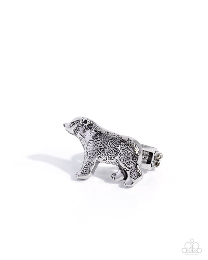Adorably Arctic - Silver Polar Bear Ring - Paparazzi Accessories