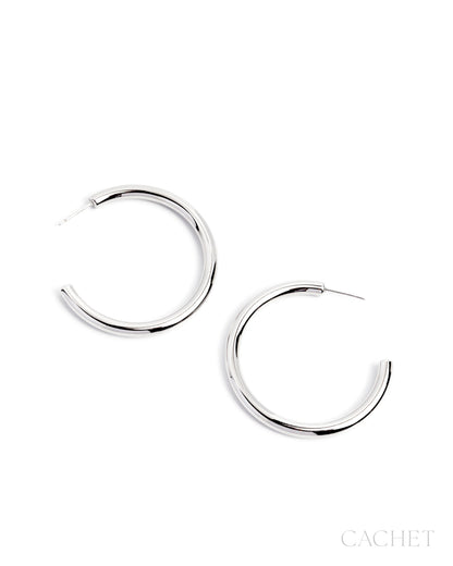 CACHET - "Argent" - Rhodium Plated Earrings