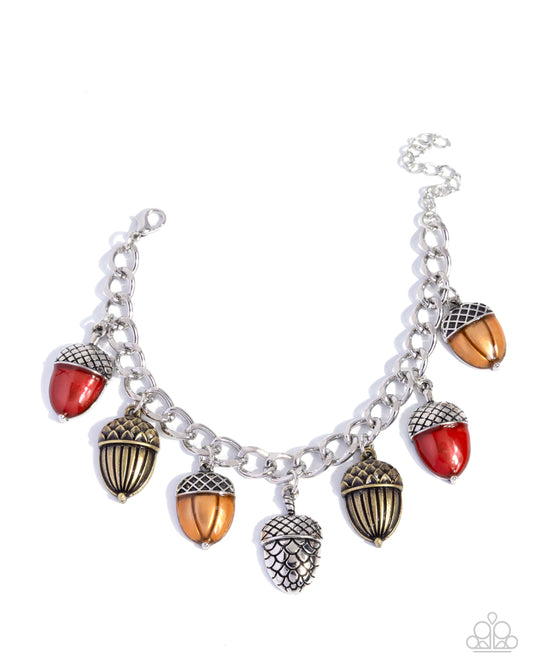 Autumn Acorns - Multi Mixed Metal Bracelet - Paparazzi Accessories