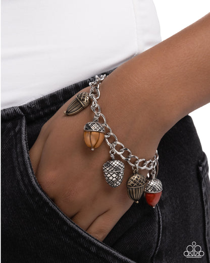 Autumn Acorns - Multi Mixed Metal Bracelet - Paparazzi Accessories