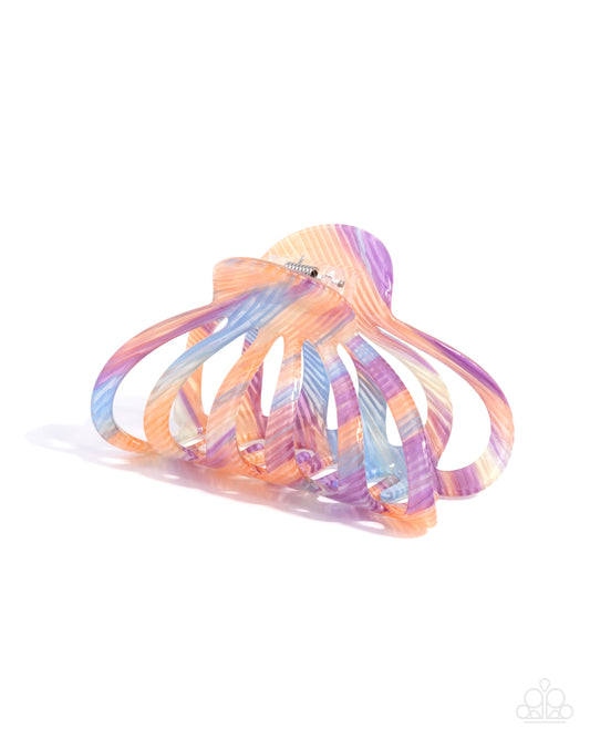 Spellcasting Stripes - Multi Acylic Claw Clip - Paparazzi Accessories
