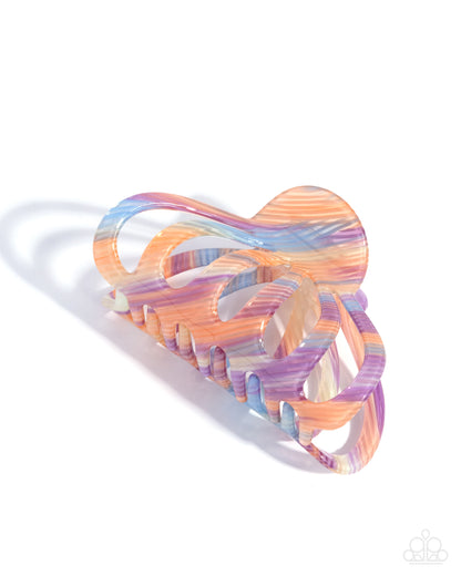 Spellcasting Stripes - Multi Acylic Claw Clip - Paparazzi Accessories