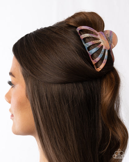 Spellcasting Stripes - Multi Acylic Claw Clip - Paparazzi Accessories