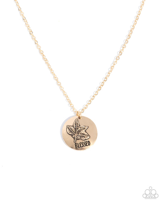 Blessed Balance - Gold Pendant Necklace - Paparazzi Accessories