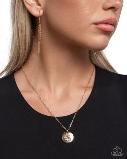 Blessed Balance - Gold Pendant Necklace - Paparazzi Accessories