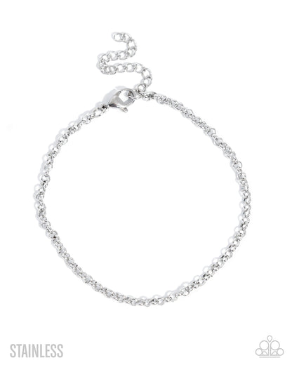 Neutral Novelty - Silver - Stainless Steel Bracelet - Paparazzi Accessories