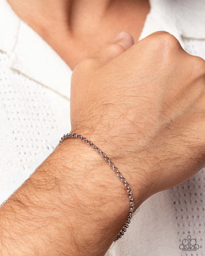 Neutral Novelty - Silver - Stainless Steel Bracelet - Paparazzi Accessories