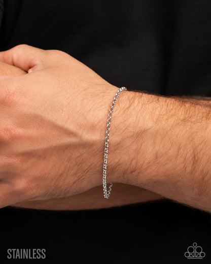 Neutral Novelty - Silver - Stainless Steel Bracelet - Paparazzi Accessories