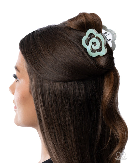 Blooming Bureau - Green Acrylic Claw Clip - Paparazzi Accessories