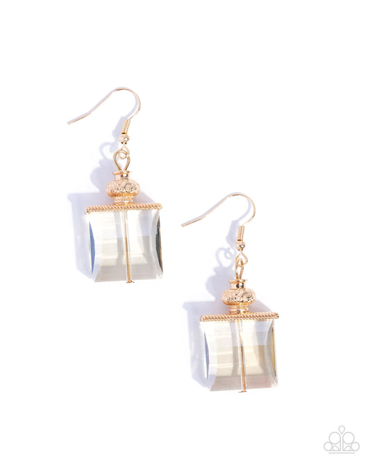 Polished Perfume - Brown Gemstone, Silver Earrings - Paparazzi Accessories