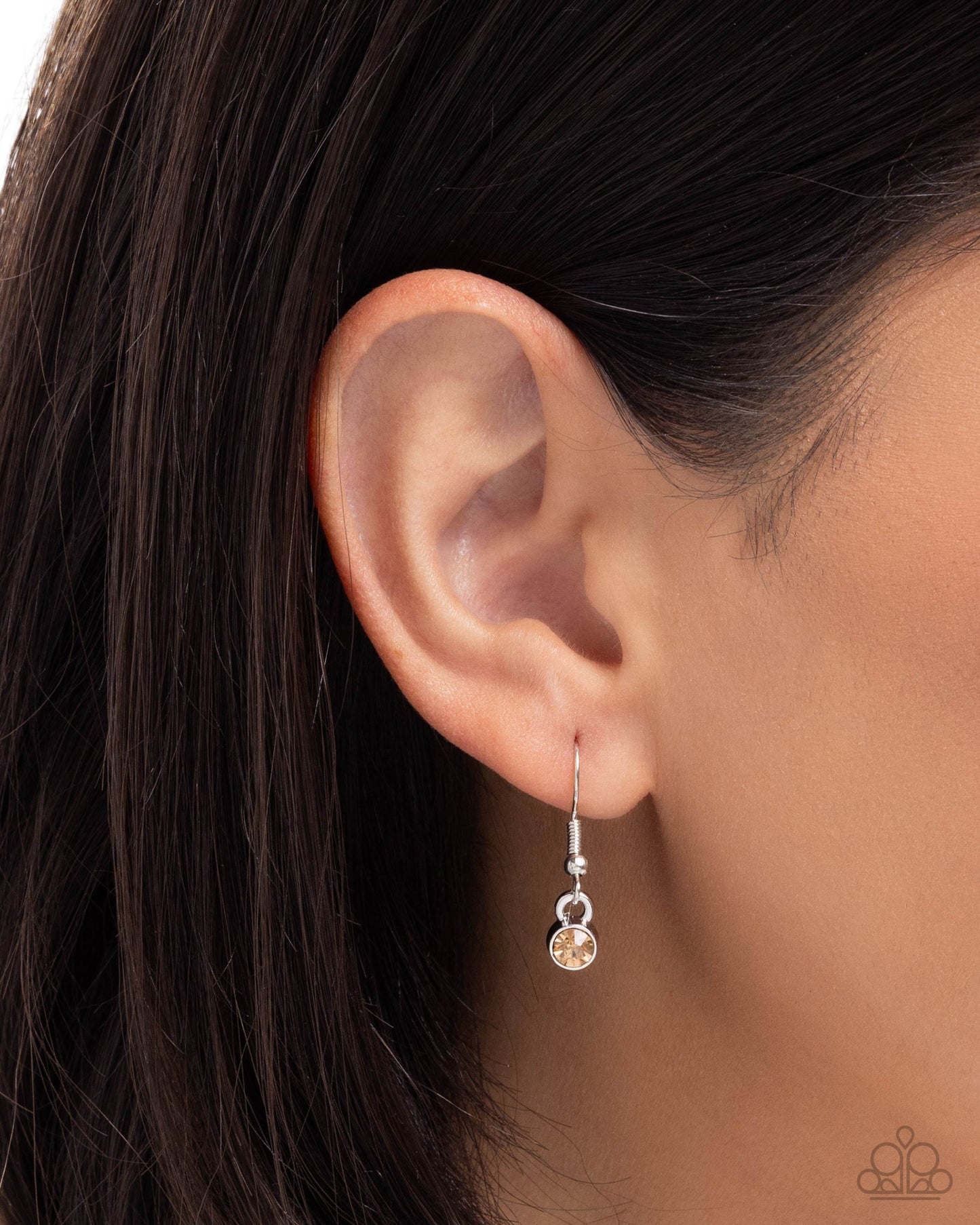 Gingerbread Glam - Brown Rhinestone Gingerbread Man Necklace - Paparazzi Accessories