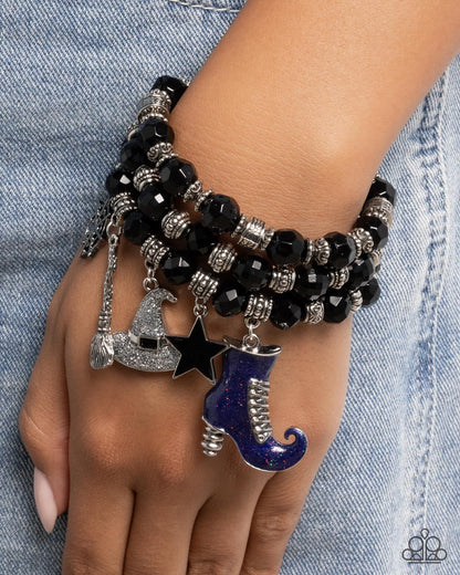 Witchs Night Out - Multi Charm Bracelet Stack - Paparazzi Accessories