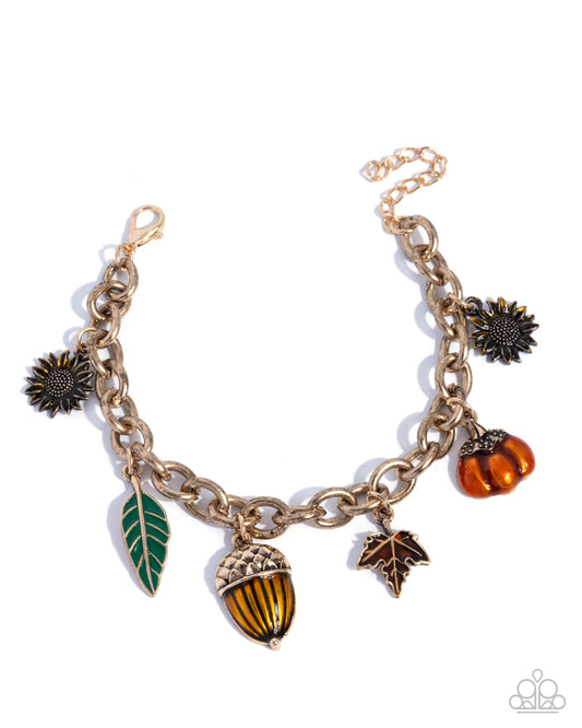 Autumnal Advance - Multi Charm Bracelet - Paparazzi Accessories