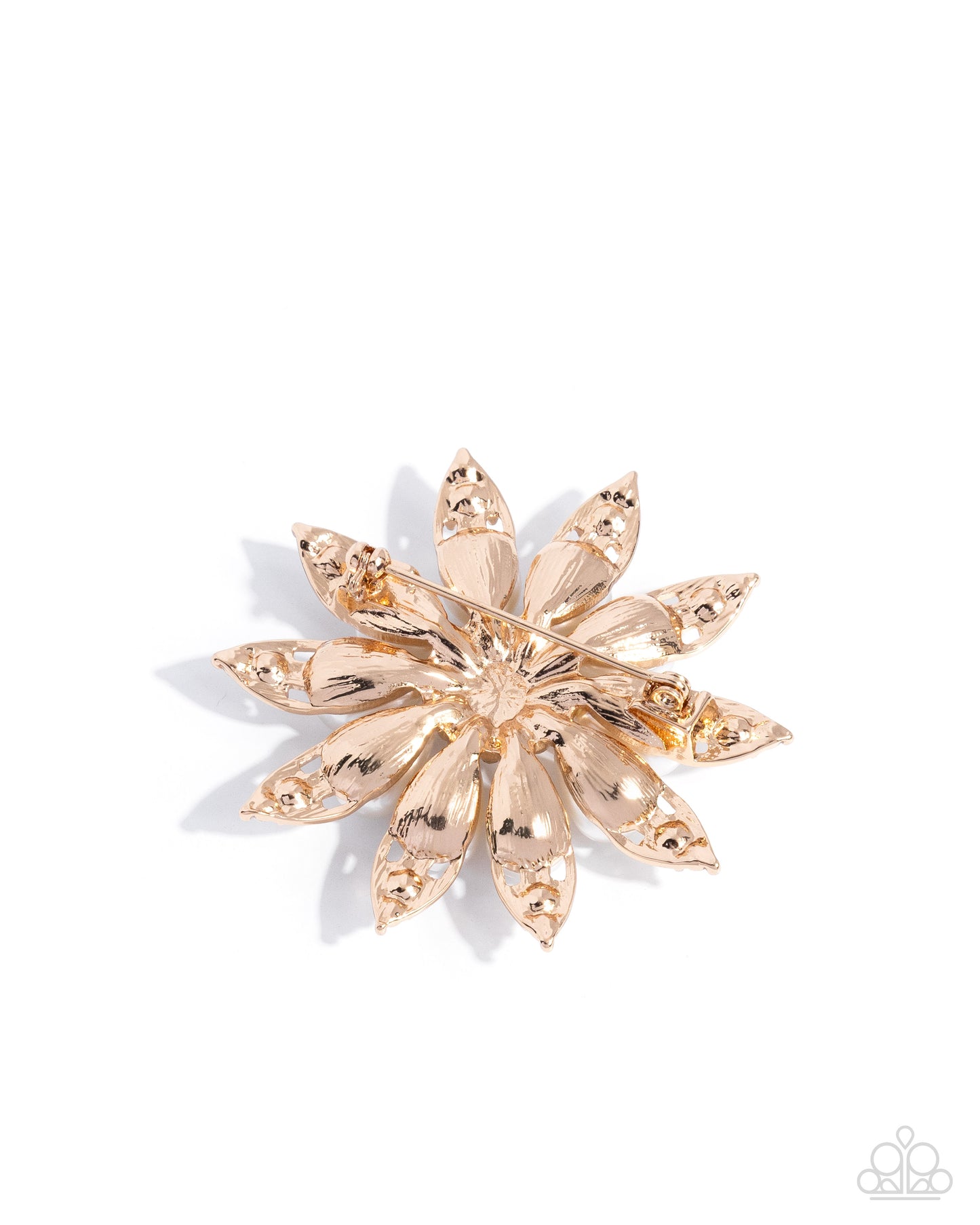 Timeless Tribute - Gold White Pearl Brooch - Paparazzi Accessories