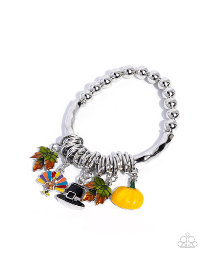 Celebratory Center - Multi Charm Bracelet - Paparazzi Accessories