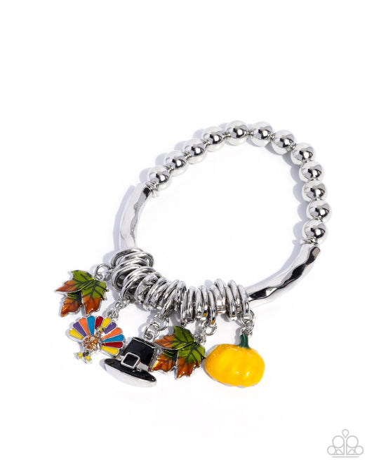 Celebratory Center - Multi Charm Bracelet - Paparazzi Accessories