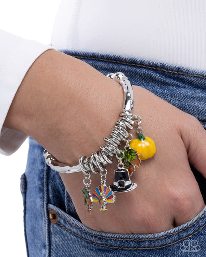 Celebratory Center - Multi Charm Bracelet - Paparazzi Accessories