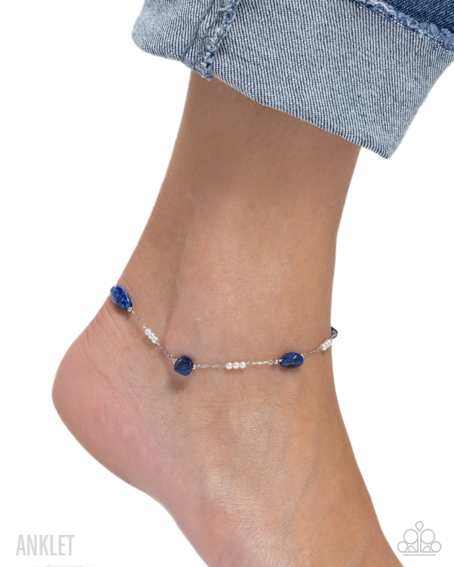 Pleasantly Piquant - Blue - Stainless Steel Anklet - Paparazzi Accessories