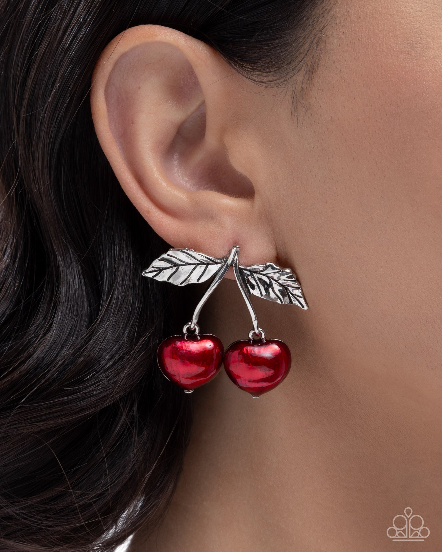 Confident Cherries - Red Cherry Post Back Earrings - Paparazzi Accessories