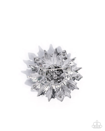 Popular Poinsettia - Red Green and Silver Poinsettia Brooch - Paparazzi Accessories
