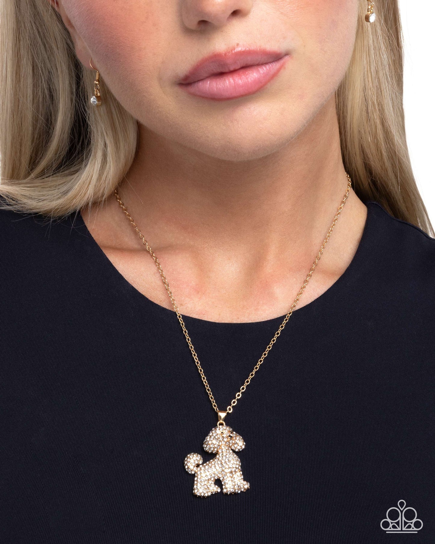 Particular Poodle - Gold Poodle Pendant Necklace - Paparazzi Accessories