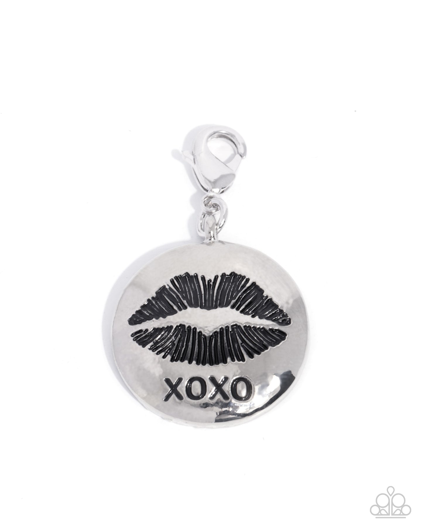 Just a Kiss - Red "Kiss", Silver Charm - Paparazzi Accessories
