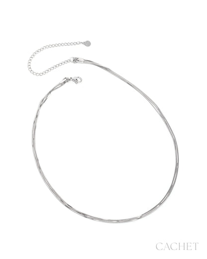 CACHET - "Niveau" - Rhodium Plated