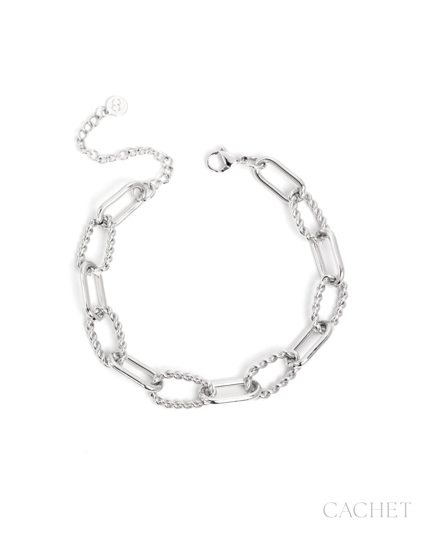 CACHET - "Virage" - Rhodium Plated Bracelet
