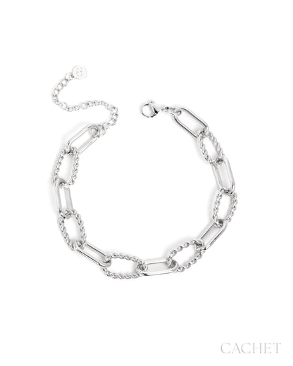 CACHET - "Virage" - Rhodium Plated Bracelet