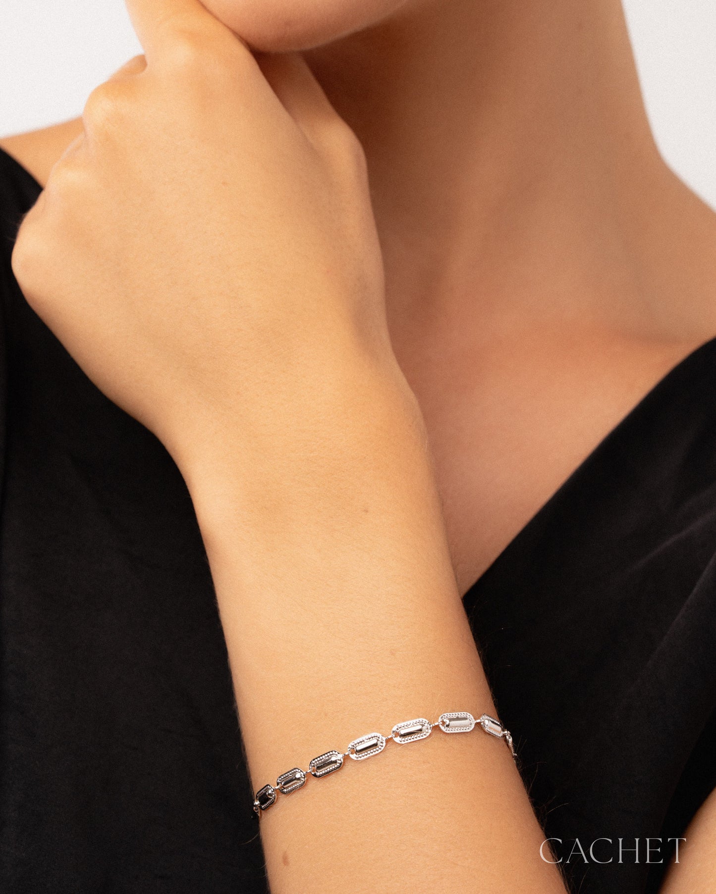 CACHET - "Sora" - Rhodium Plated Bracelet