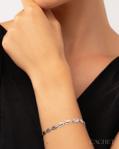 CACHET - "Sora" - Rhodium Plated Bracelet