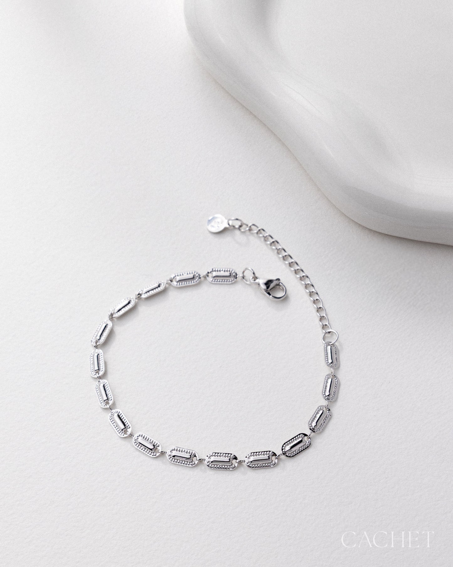 CACHET - "Sora" - Rhodium Plated Bracelet