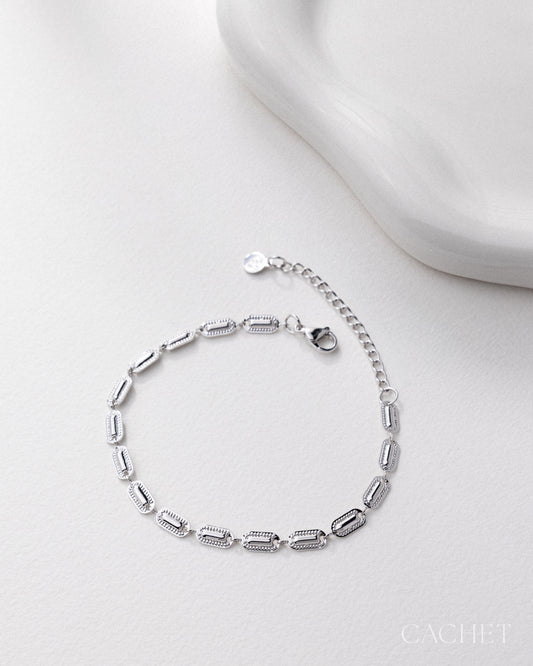CACHET - "Sora" - Rhodium Plated Bracelet