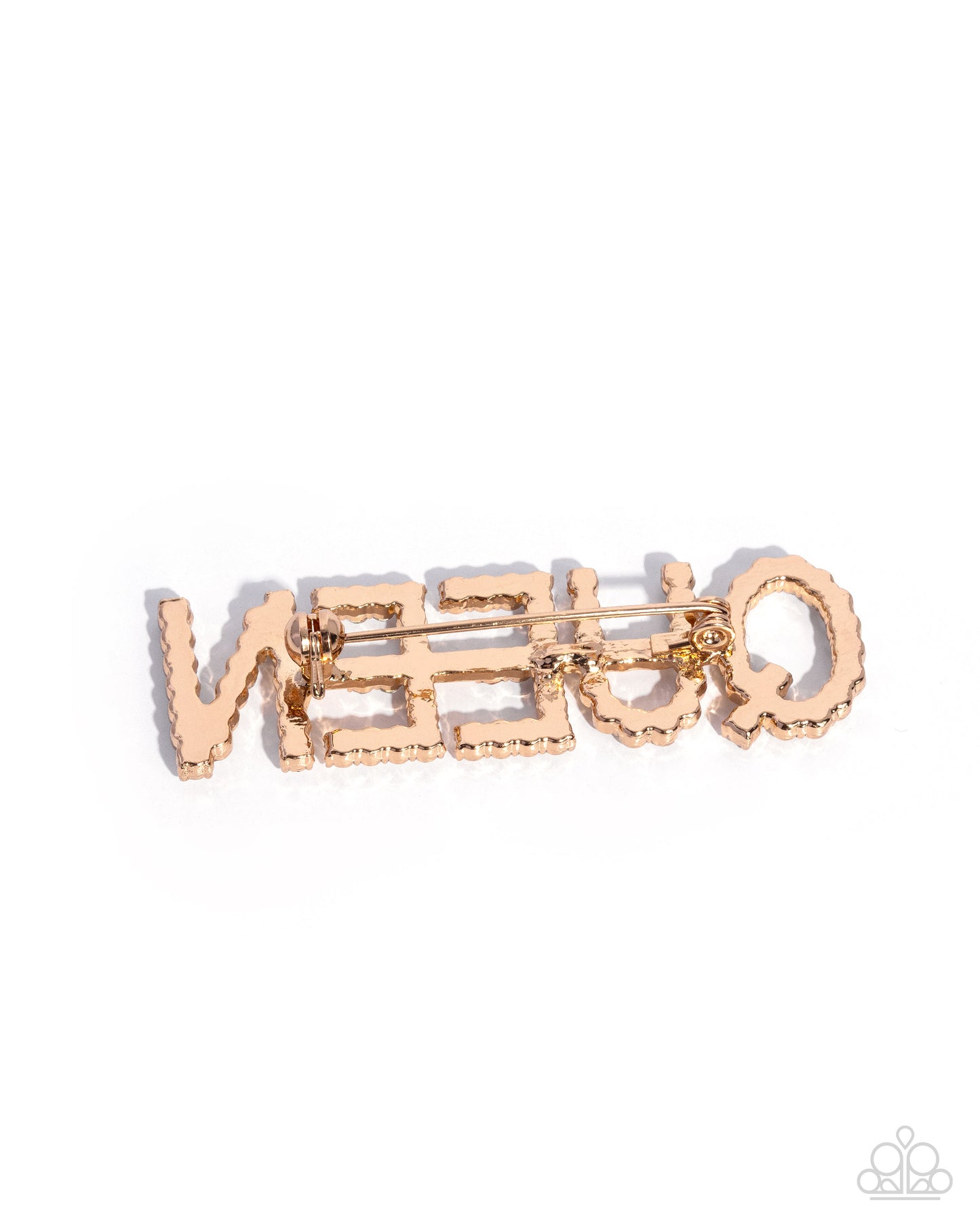 Queen Behavior - Gold "Queen" brooch - Paparazzi Accessories