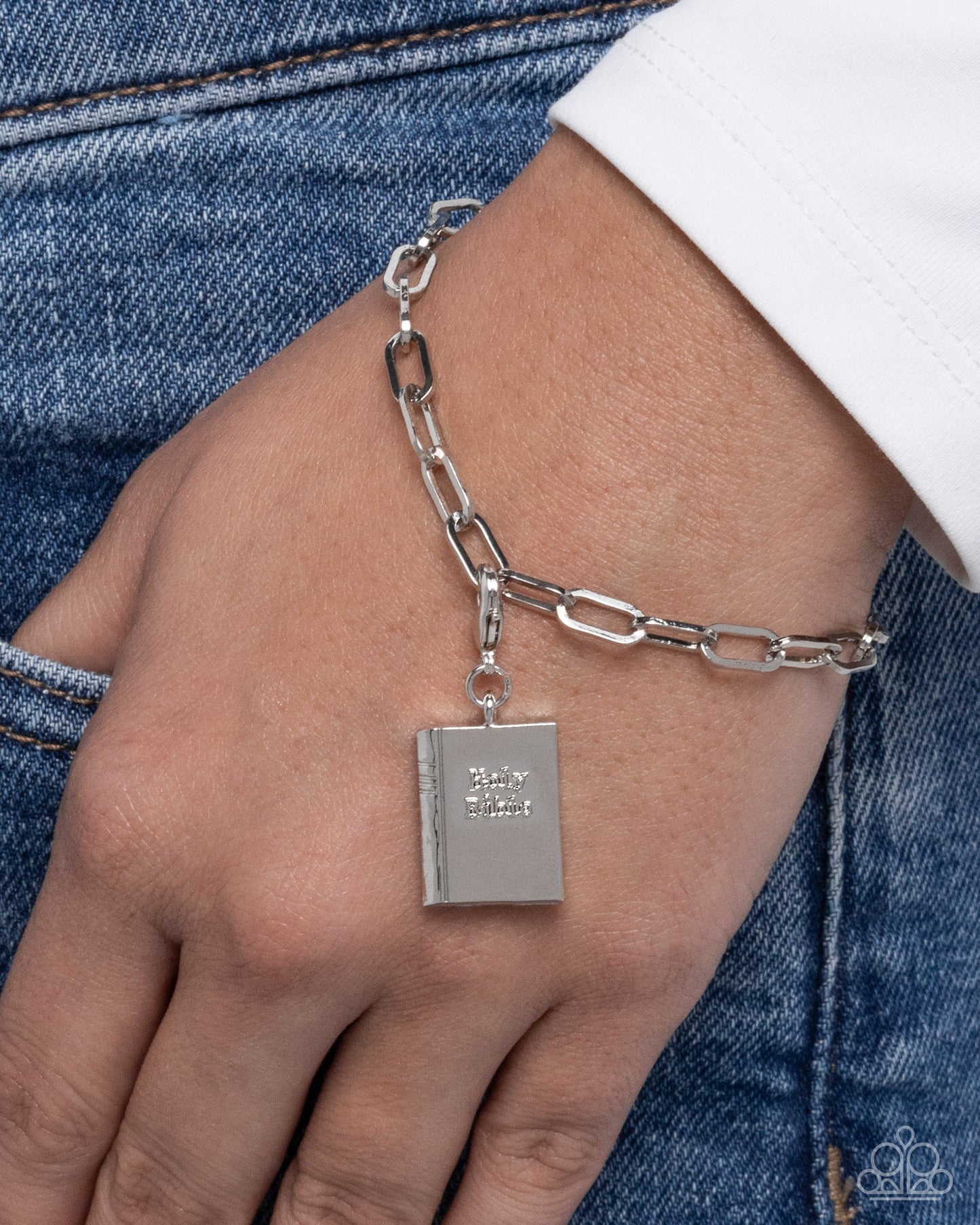 Biblical Times - Silver - Rhodium Charm - Paparazzi Accessories