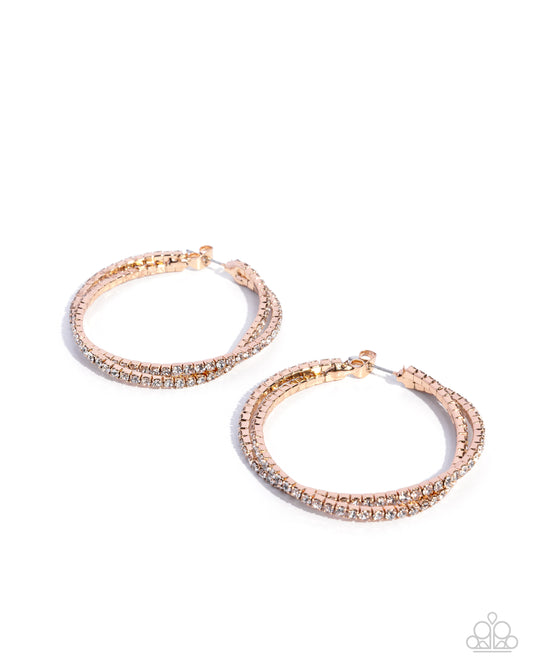 Shopping for Sparkle - Gold Hoop Earrings - Paparazzi Accessories