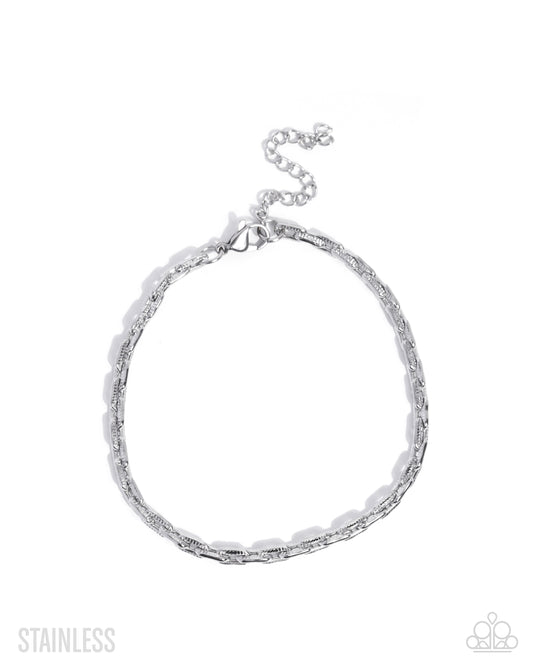 Trailblazing Tourist - Silver Stainless Steel Bracelet - Paparazzi Accessories