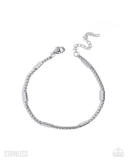 Timeless Tyrant - Silver - Stainless Steel Bracelet - Paparazzi Accessories