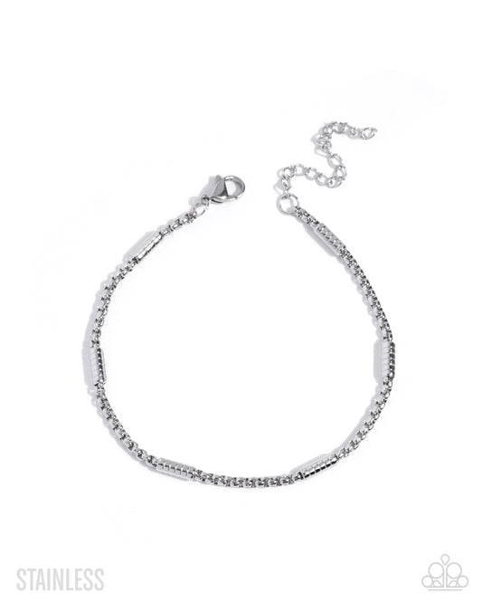 Timeless Tyrant - Silver - Stainless Steel Bracelet - Paparazzi Accessories