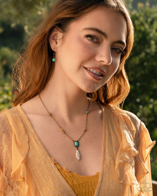Southwestern Staple - Multi Stone Necklace - Paparazzi Accessories