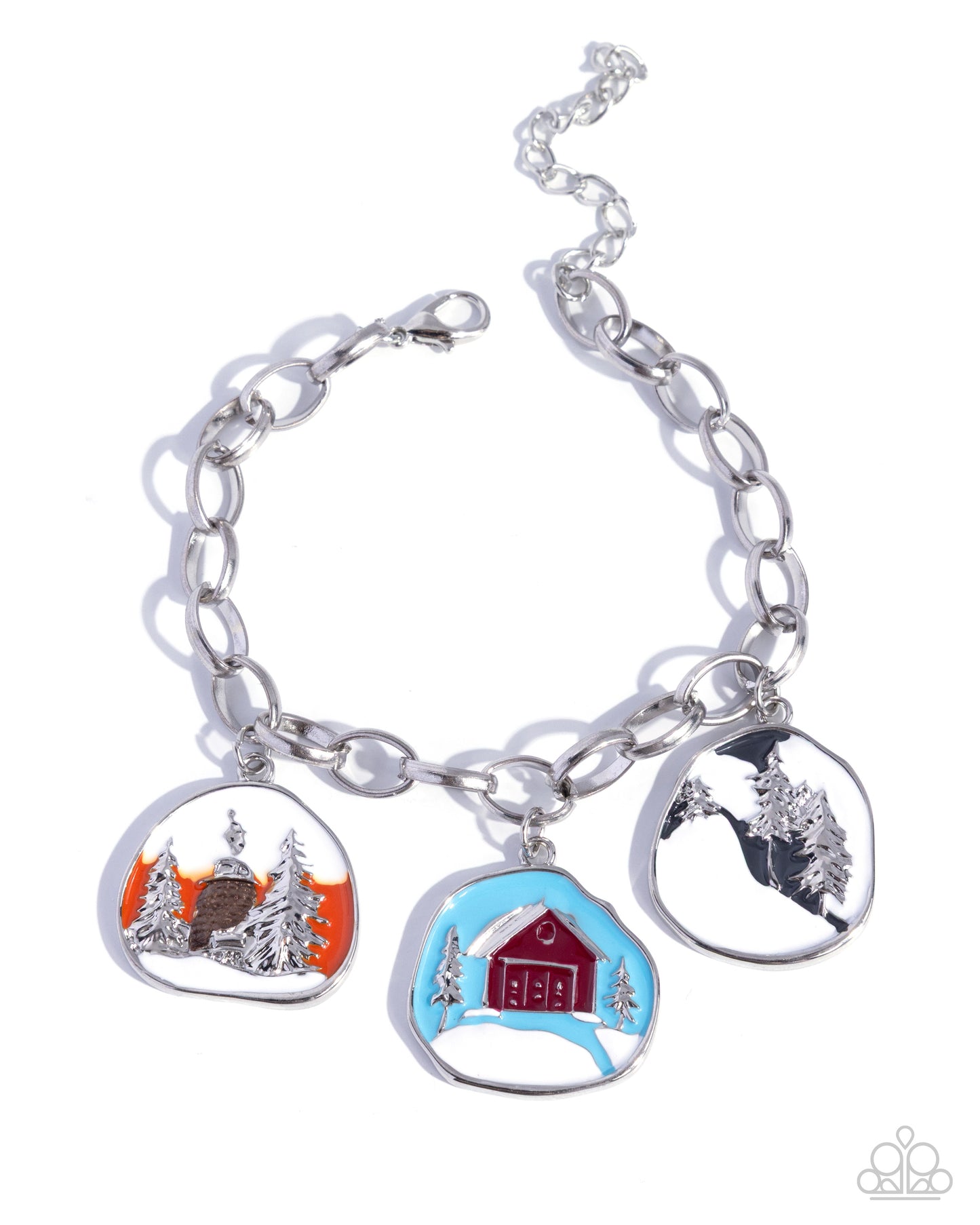 Cabin Chic - Multi Charm, Silver Bracelet - Paparazzi Accessories