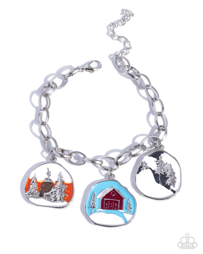 Cabin Chic - Multi Charm, Silver Bracelet - Paparazzi Accessories
