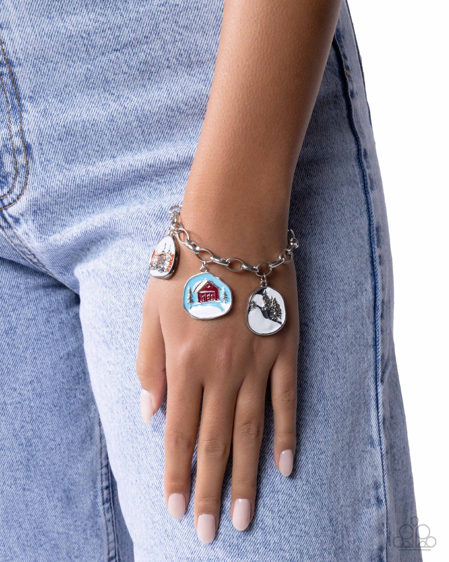 Cabin Chic - Multi Charm, Silver Bracelet - Paparazzi Accessories