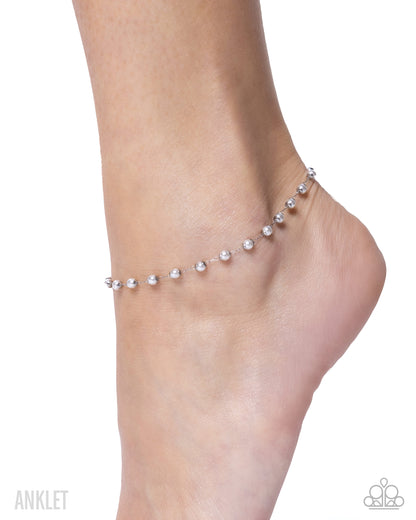 Pampered Potential - White - Stainless Steel Anklet