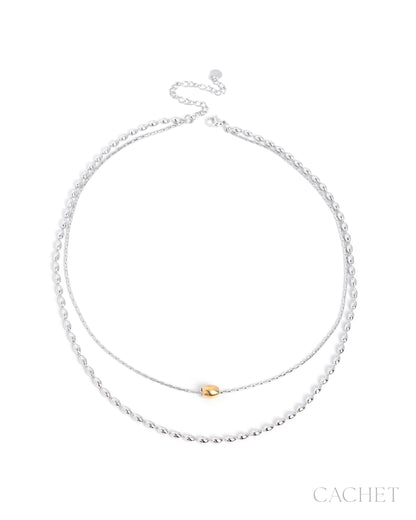 CAHCET - "Mirel" - 18K Gold/Rhodium Plated Necklace