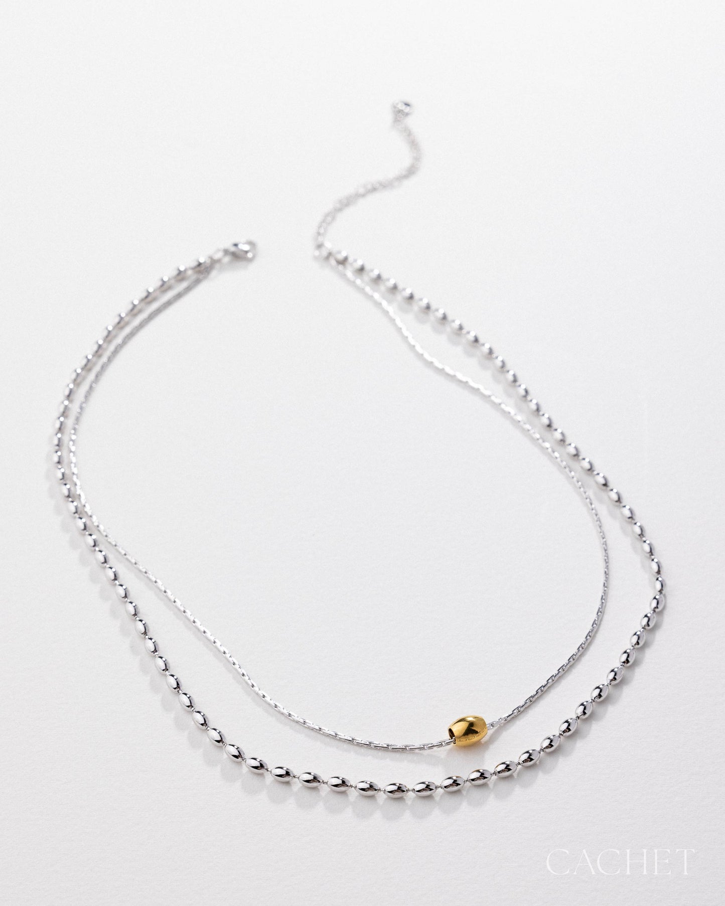 CAHCET - "Mirel" - 18K Gold/Rhodium Plated Necklace