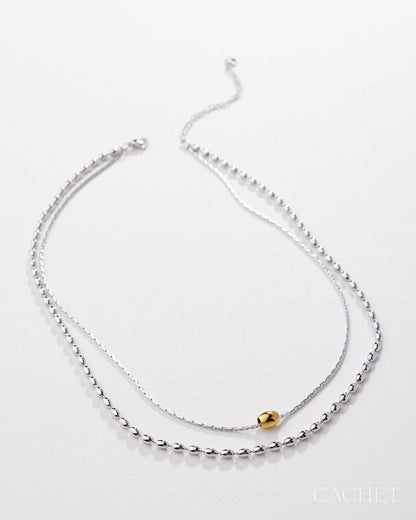 CAHCET - "Mirel" - 18K Gold/Rhodium Plated Necklace